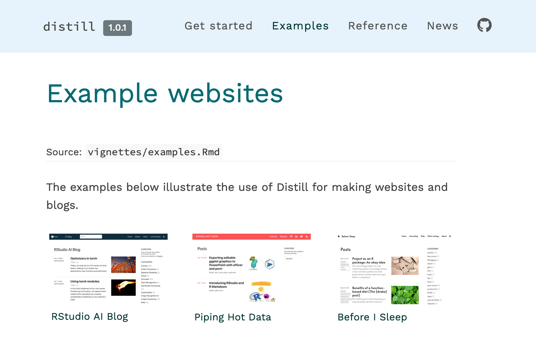 The Distill example gallery