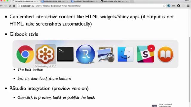 Introduction to Bookdown (R Package) | RStudio Webinar - 2016